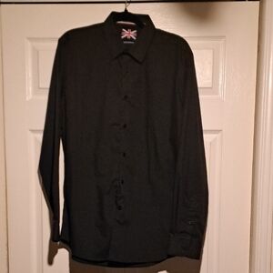 Men's Black Button-Up Dress Shirt Simple and classic perfect for any occasion